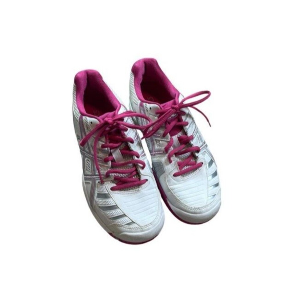 Asics Gel Challenger 9 Womens Size 9.5 Silver White Pink Tennis Shoes Sneakers - Picture 2 of 9